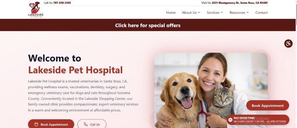 Lakeside Pet Hospital — Healthcare Platform (USA) screenshot